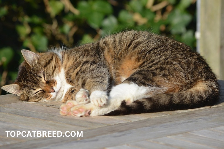 A delightful picture of a sleeping cat with subtle movements, offering a window into the whimsical nature of cat sleep cycles. 