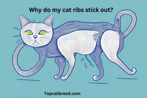 "Cat with visible ribs, potential signs of health concerns. Understanding why a cat's ribs stick out for better feline well-being."